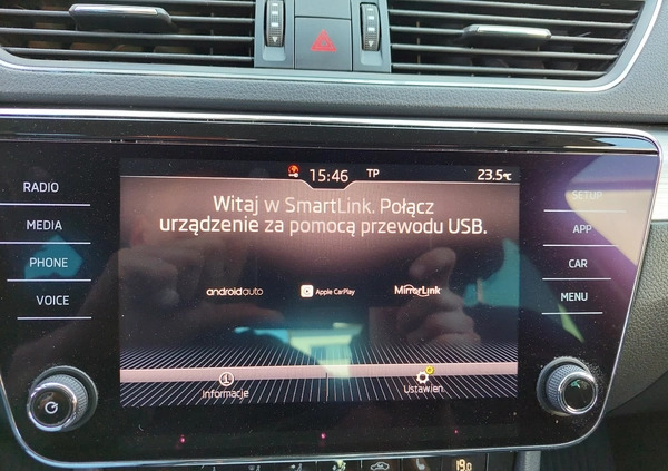 Skoda Superb cena 105900 przebieg: 74935, rok produkcji 2019 z Wieliczka małe 379